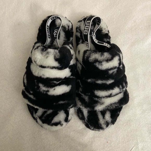 UGG Australia Kids Fluff Yeah Marble Slide - Picture 1 of 6